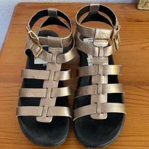 Clarks collection, gold gladiator sandals. Nwt